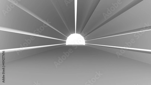 Obraz background white tunnel minimal abstract endless 3d render