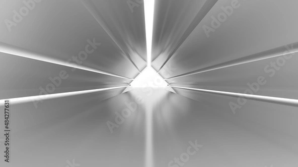 Obraz background white tunnel minimal abstract endless 3d render