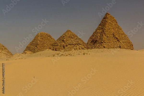 Fototapeta Nuri pyramids in the desert near Karima town, Sudan