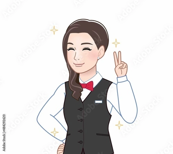Fototapeta パチンコ店で働く女性