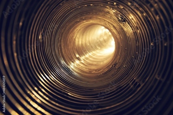 Obraz Liminal aluminium tunnel texture 