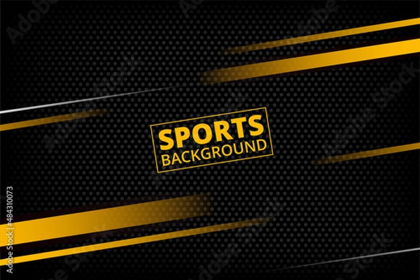 Fototapeta Modern Sports Background in geometric style design. Dark sports background vector illustration.