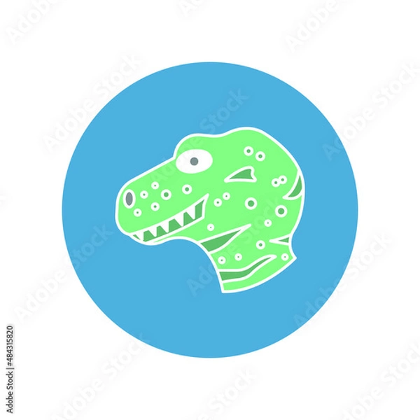 Fototapeta Dinosaur animal Vector icon which is suitable for commercial work and easily modify or edit it

