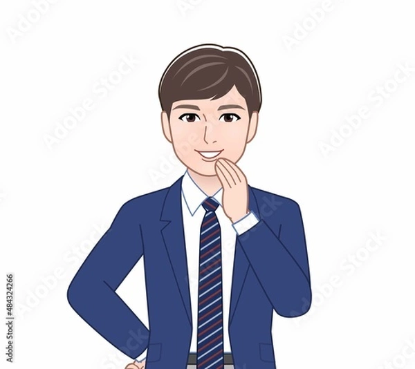 Fototapeta サラリーマンの若い男性