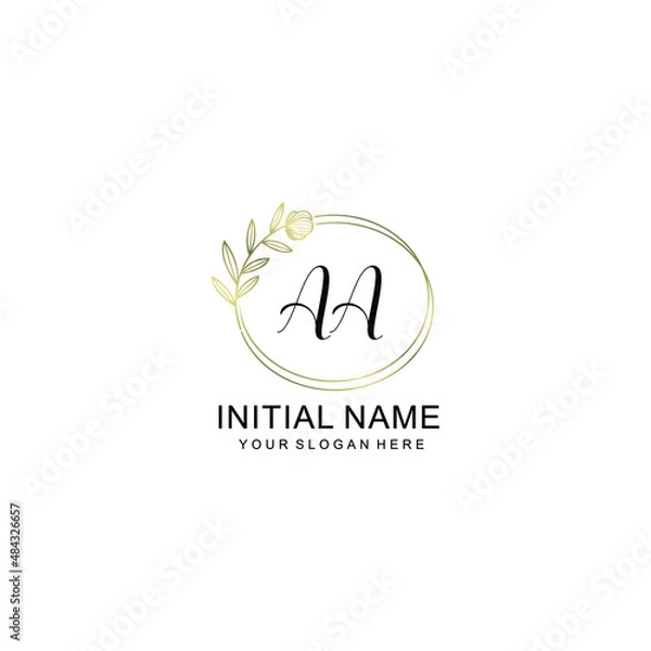 Obraz Wedding logos, hand drawn elegant monogram collection