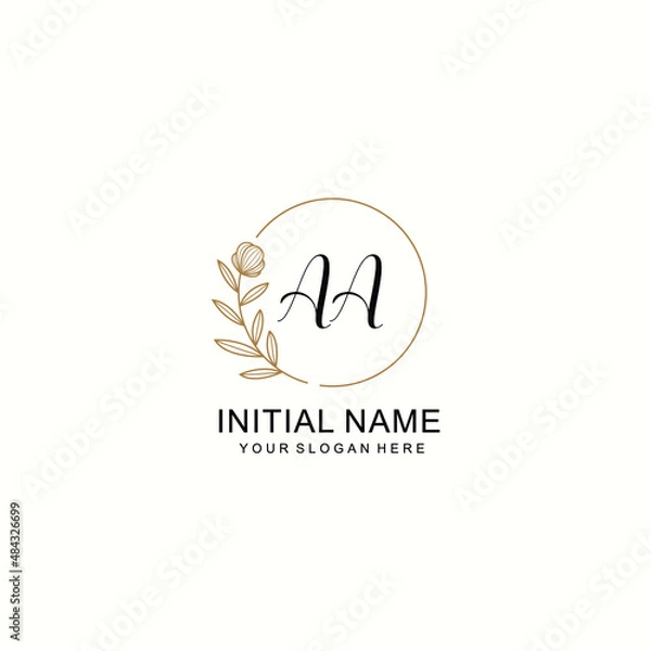 Obraz Wedding logos, hand drawn elegant monogram collection