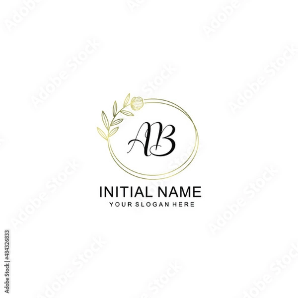 Obraz Wedding logos, hand drawn elegant monogram collection