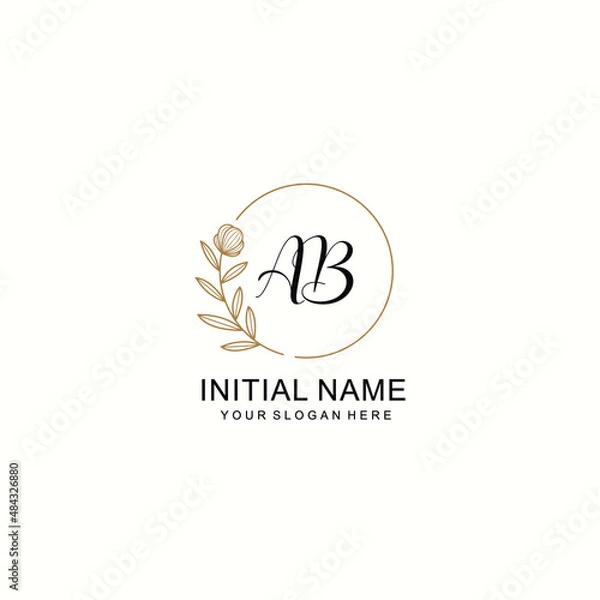 Obraz Wedding logos, hand drawn elegant monogram collection