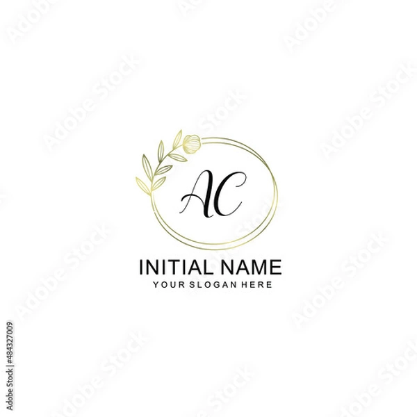 Obraz Wedding logos, hand drawn elegant monogram collection