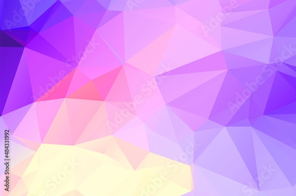 Obraz Abstract triangulation geometric pink and gold background