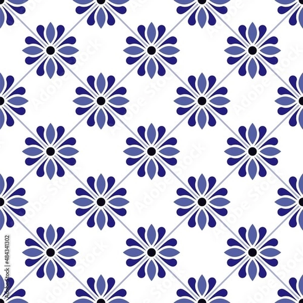 Obraz Cute blue pattern