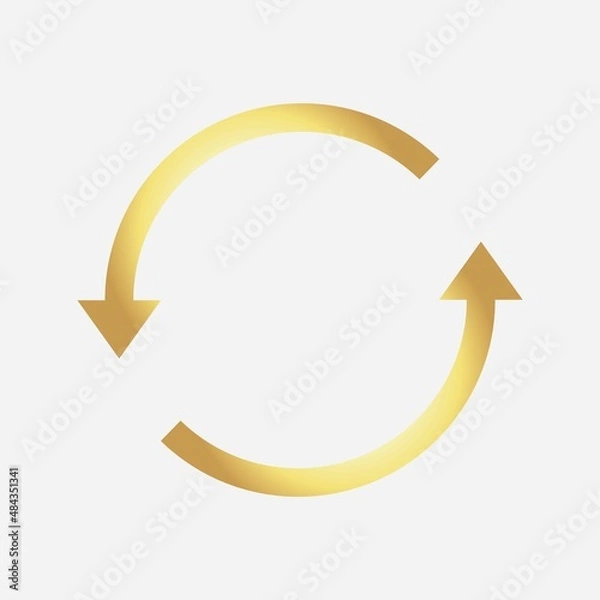 Fototapeta Illustration vector design of golden arrow cycle