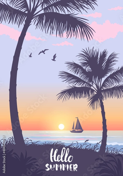 Obraz palm trees summer