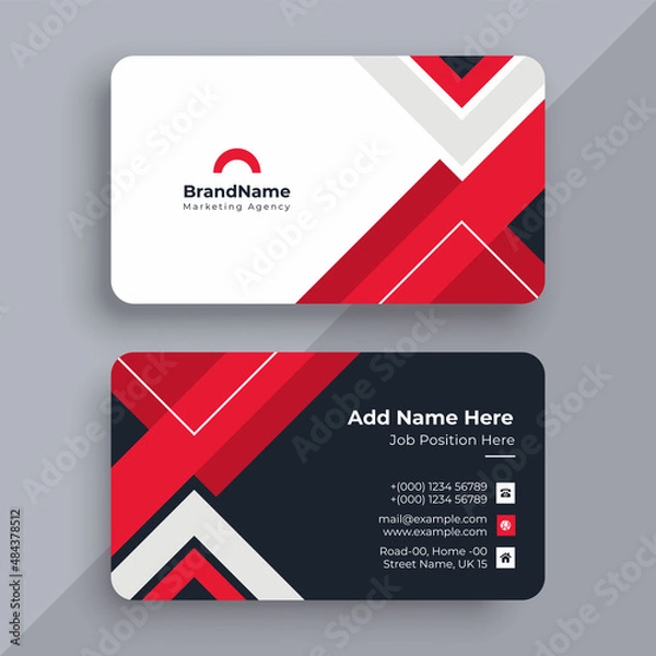 Fototapeta Business card design template, visiting card