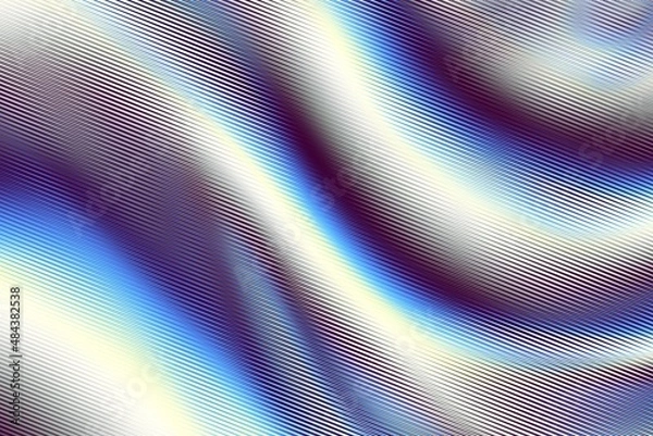 Obraz Futuristic background. Thin wavy lines.