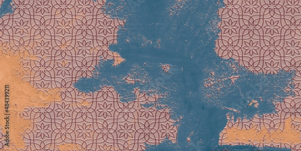 Obraz Multicolor digital wall tiles design for interior abstract home decor used ceramic digital wall tile background texture.