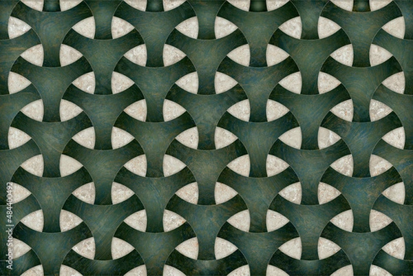 Fototapeta Multicolor digital wall tiles design for interior abstract home decor used ceramic digital wall tile background texture.