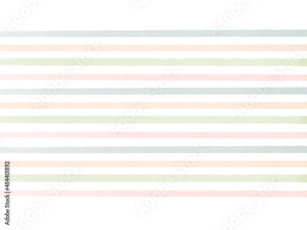Fototapeta パステルカラーの水彩ストライプ