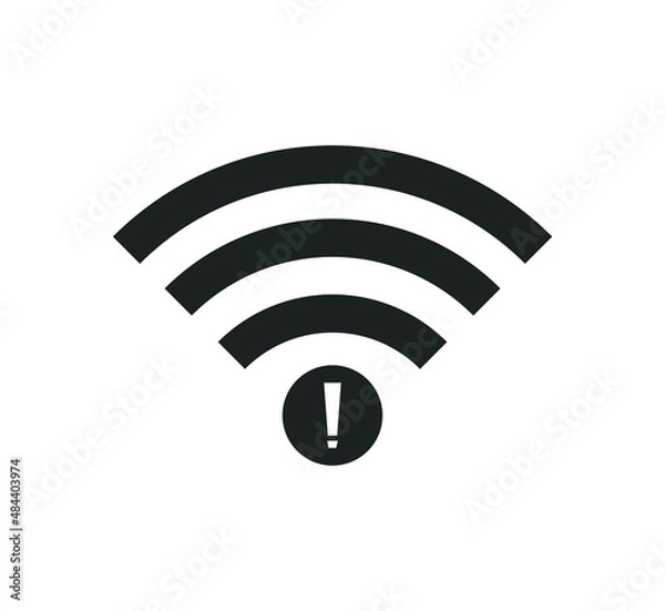 Fototapeta no wi-fi icon vector, no internet signal icon