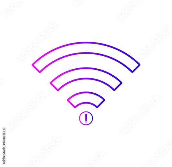 Fototapeta no wi-fi icon vector, no internet signal icon