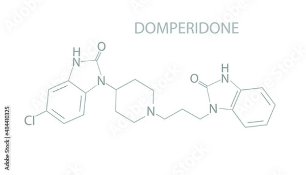 Fototapeta Domperidone molecular skeletal chemical formula.	
