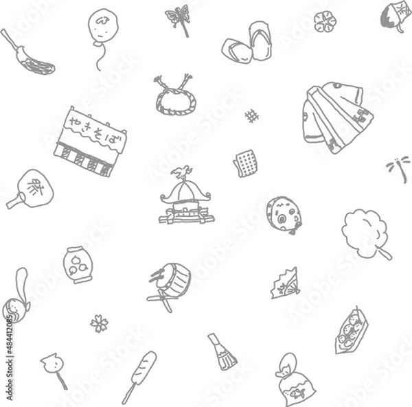 Obraz お祭りセット