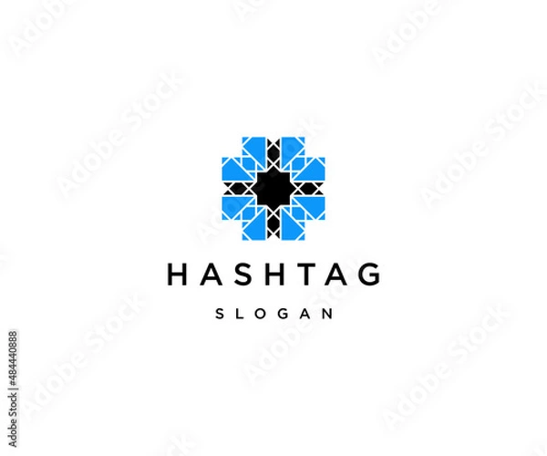 Obraz Hashtag logo icon design template