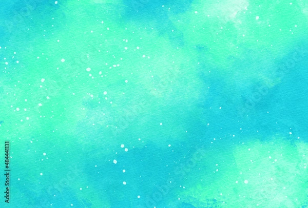 Fototapeta 背景素材_水彩テクスチャ_水色