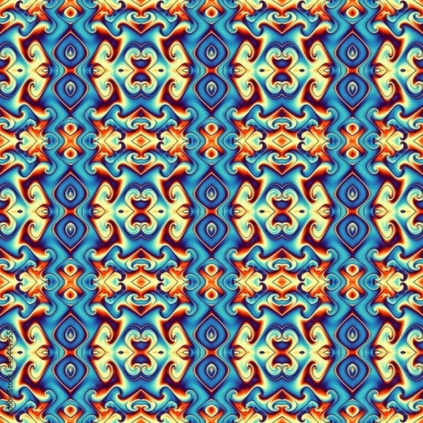Fototapeta Abstract mosaic art pattern. Seamless ornament.