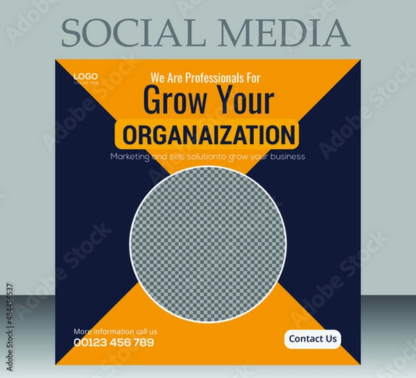 Fototapeta Modern Social Media Post Design Template