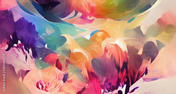 Fototapeta Abstract vibrant and colorful concept art