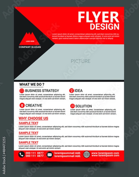 Fototapeta  Clean Modern Flyer Design Template