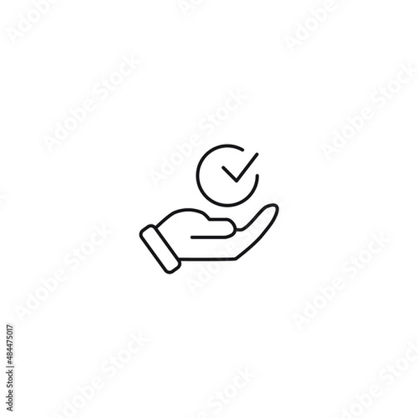 Fototapeta hand icons symbol vector elements for infographic web 