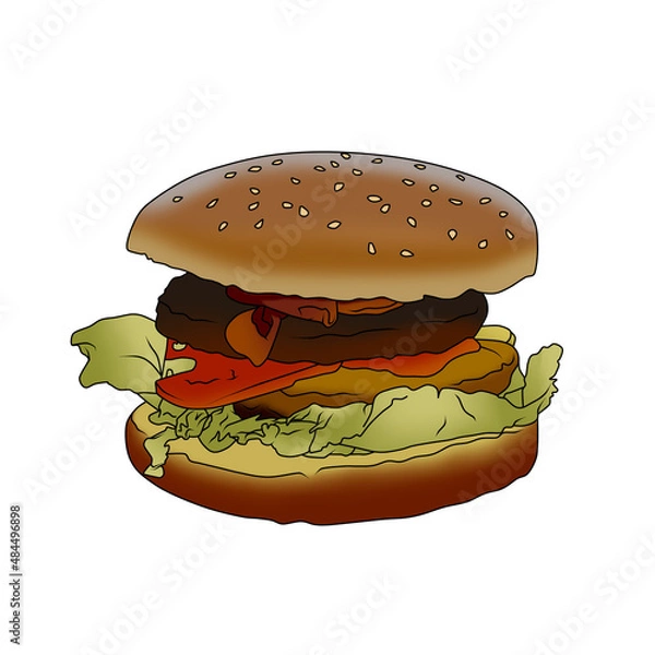 Obraz Hamburger Illustration