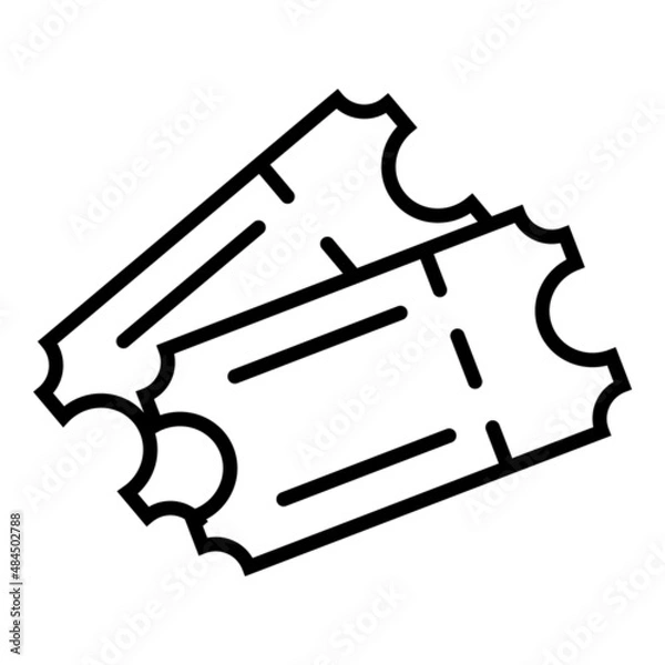 Obraz Tickets Flat Icon Isolated On White Background
