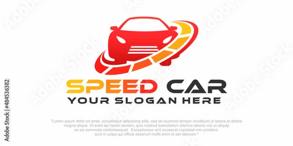 Obraz Car racing logo design vector