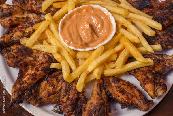 Obraz buffalo wings and sauce