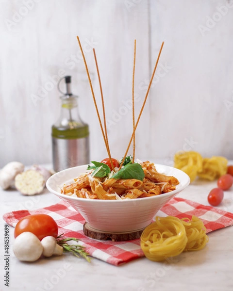 Obraz pasta with tomato sauce