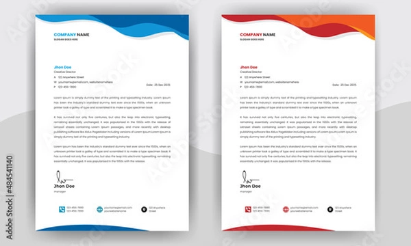 Obraz Creative Modern letterhead Design Template vector