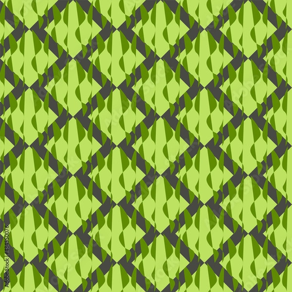 Obraz Abstract green background from patterned elements. Mosaic of green diamonds.