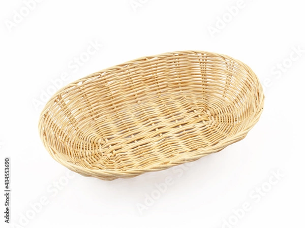 Obraz wicker basket isolated on white background