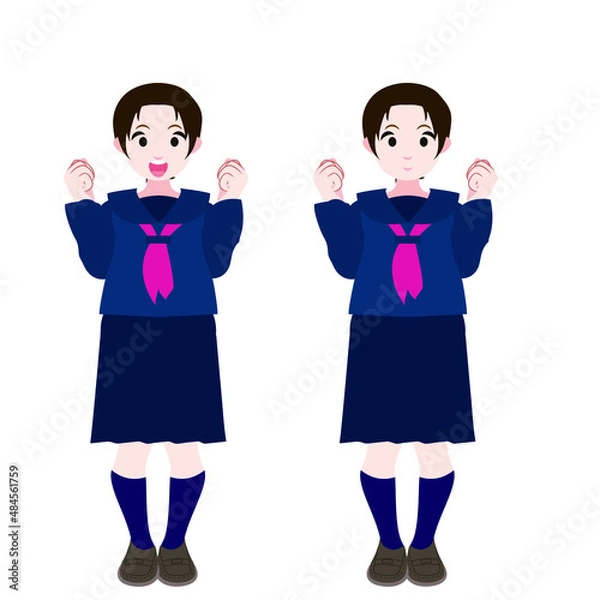 Fototapeta グッとするセーラー服の女学生