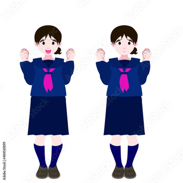 Fototapeta グッとするセーラー服の女学生