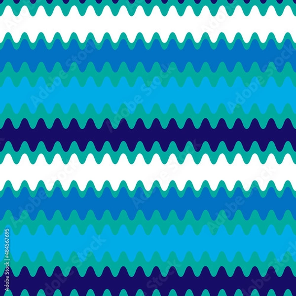 Obraz Seamless pattern on a square background - color waves. Geometry, abstraction. Design element of books, notebooks, postcards, interior items. Wallpapers, textiles, packaging, background for website