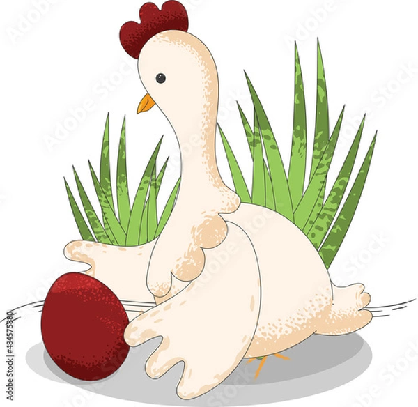 Obraz Chicken Easter Happy Holiday Eggs