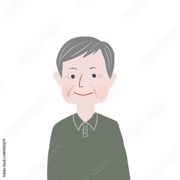 Fototapeta 年配の男性_微笑み