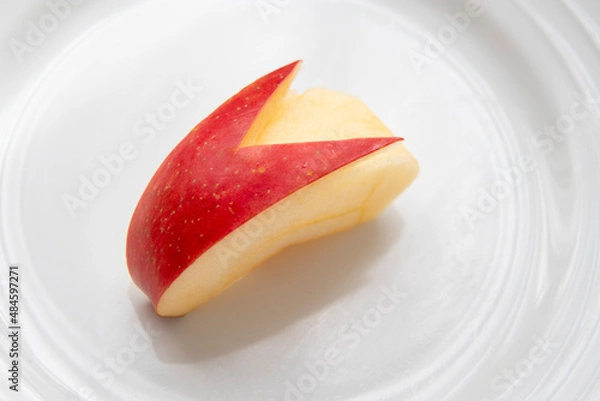 Obraz うさぎにカットされたりんご