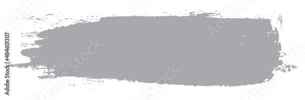 Fototapeta Gray brush stroke isolated on white background. Trendy brush stroke vector for grey ink paint, grunge backdrop, dirt banner, watercolor design and dirty texture. Brush stroke vector