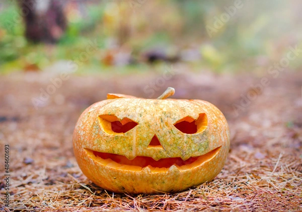 Obraz Jack o lantern on a halloween pumpkin