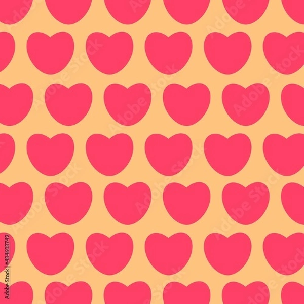 Obraz Simple hearts seamless pattern. Valentines day background.